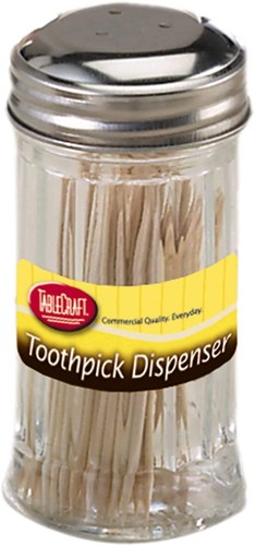 Tablecraft Products Glas Zahnstocherspender mit Plektren klar - Bild 1 von 2