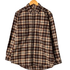 Used 90'S-00'S FIELD and STREAM long-sleeved flannel check shirt men's size ...