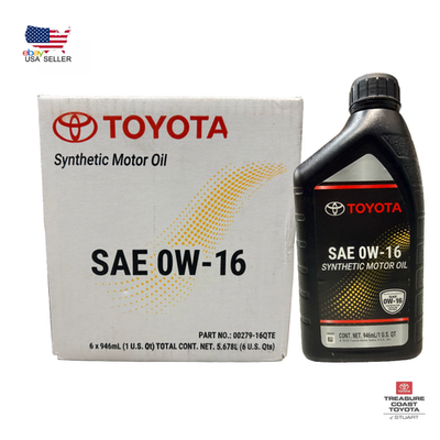 NEW OEM TOYOTA 0W16 GENUINE MOTOR OIL CASE OF 6 QUARTS | eBay