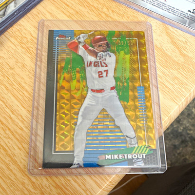 Topps Finest 2025 Mike Trout Los Angeles Angels Serial Numbered /50 #58