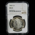 1880-S Morgan Silver Dollar NGC MS65 – Certified Mint State $1