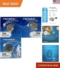 Durable 3-Pack of 394 Button Cell Watch Batteries - Reliable Silver Oxide Energy