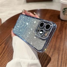 Luxury Bling Diamond Crystal Soft Case Cover For iPhone 17 16 15 14 13 Pro Max