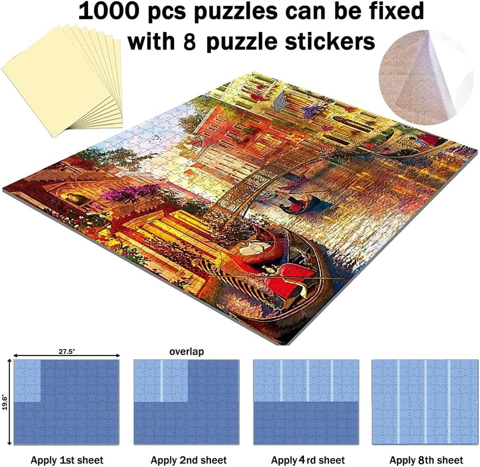 16 Adesivi Super Puzzle Trasparenti, Pellicola Autoadesiva, Puzzle Saver per Fis - Immagine 3 di 4