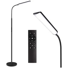 Elegant LED Floor Lamp with Remote - 15W, Stepless 3000K-6000K Brightness