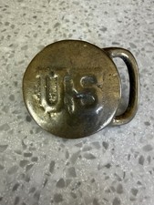 Vintage Civil War US Union Brass Belt Buckle