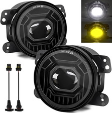 4 Inch Round LED Fog Lights For 2007-2018 Jeep Wrangler JK JKU 2018-2024 Jeep