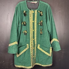 Museum Replicas Green Captains Coat Frock Jacket 18th Century Pirate LARP Size M