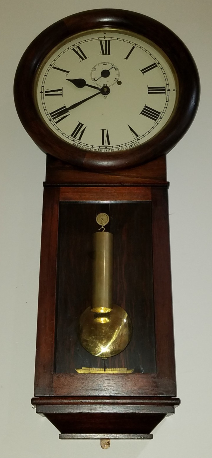 Antique Ansonia "Standard" Weight Driven Regulator Wall Clock 8 Day Timepiece