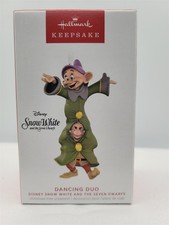 Hallmark DISNEY Christmas Ornament Dancing Duo Snow White Dwarfs 2023 NEW