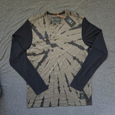 Roark Performance Shirt Men Small Willow Knit Atlas Tie Dye Long Sleeve Green