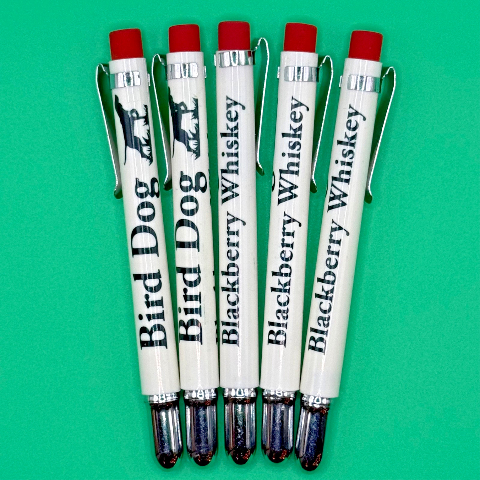 5x Bird Dog Blackberry Whiskey Golf Pencil hide-away clip-on
