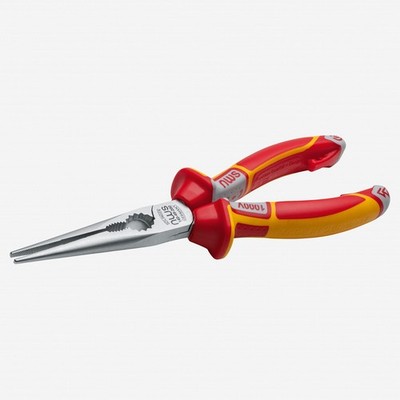 NWS 6.75'' Chain Nose Pliers (Radio Pliers) VDE - Matte Chromium - SoftGripp, Tet
