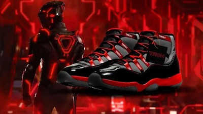 Jordan 11 Red 'Tron Ares' Men's Size US 7-12