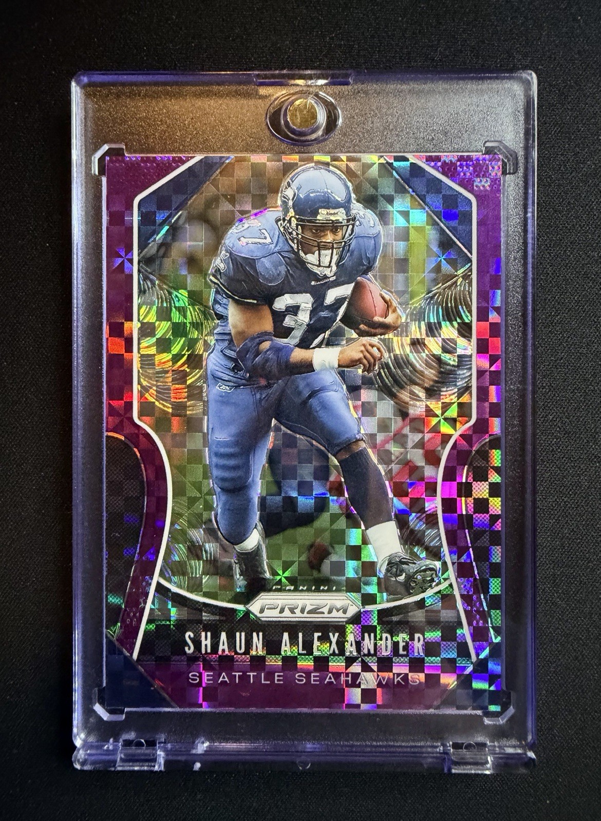 2019 Panini Prizm Shaun Alexander Purple Power Prizm #283 /49 Seattle Seahawks