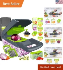 16-in-1 Food Chopper with Built-in Container - Effortless Vegetable Preparation