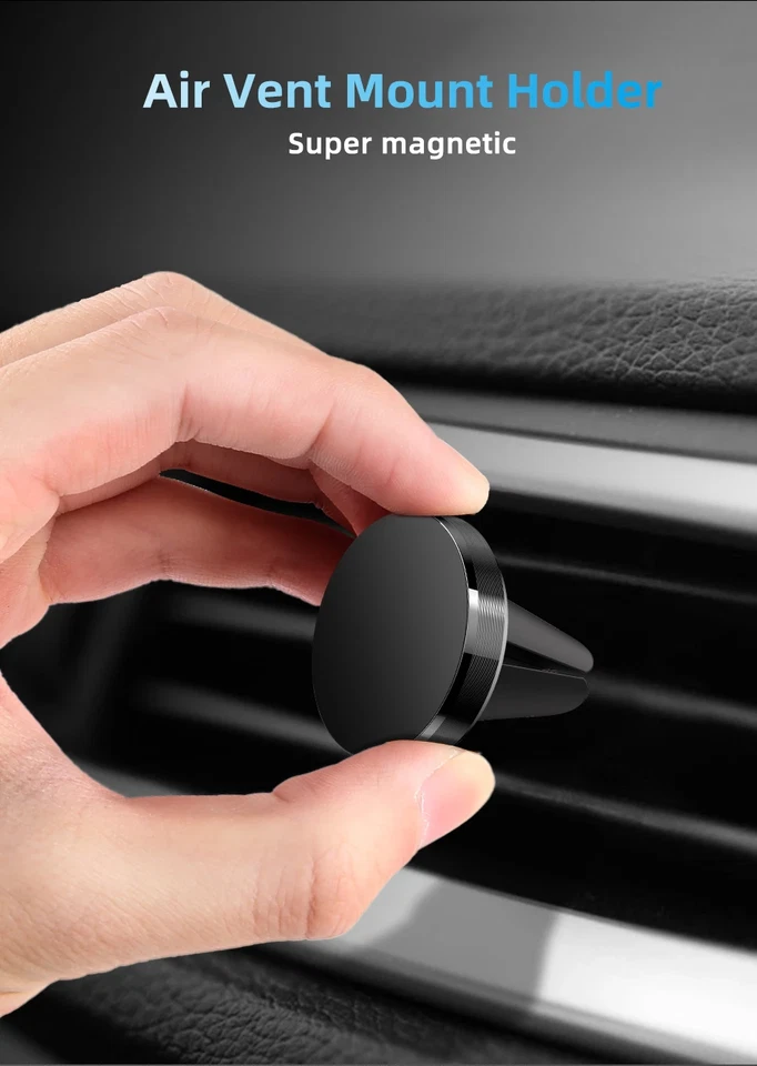 Universal Magnetic in Car Magnetic Air Vent Mount Holder Stand for Mobile Phone - Image 1 of 4