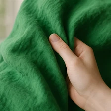 Go Green Linen Fabric by the Yard – Elegant for Apparel & Home Projects