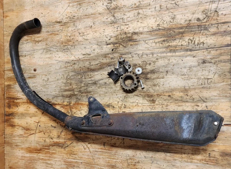 Honda SL 100 1970 OEM silenciador/escape Foto 3 de 4