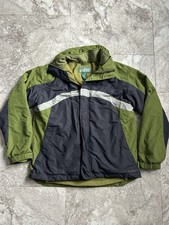 Kids L.L. Bean Black and Green 2 in 1 Ski Zip Up Jacket XL 18