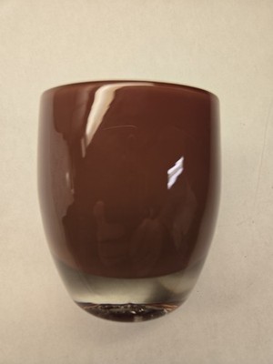Glassybaby Chocolate Red Handblown Votive Candle Holder