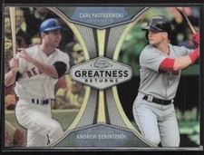 2019 Topps Chrome #GRE-1 Andrew Benintendi / Carl Yastrzemski Greatness Returns