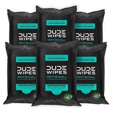 DUDE Wipes - Flushable Travel Pack - 6 Pack, 108 18 Count Pack of 6 