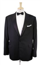 Jos A Bank Reserve Black 2-Btn Tuxedo Formal Dinner Jacket Blazer Wool 46L