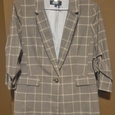 blazer women a cuadros DKNY