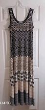 Calvin Klein Maxi Dress Multicolor Dress Sleeveless Geometric Size M Longline