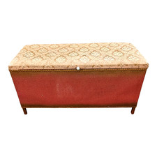 Vintage Lloyd Loom Blanket Box/Ottoman