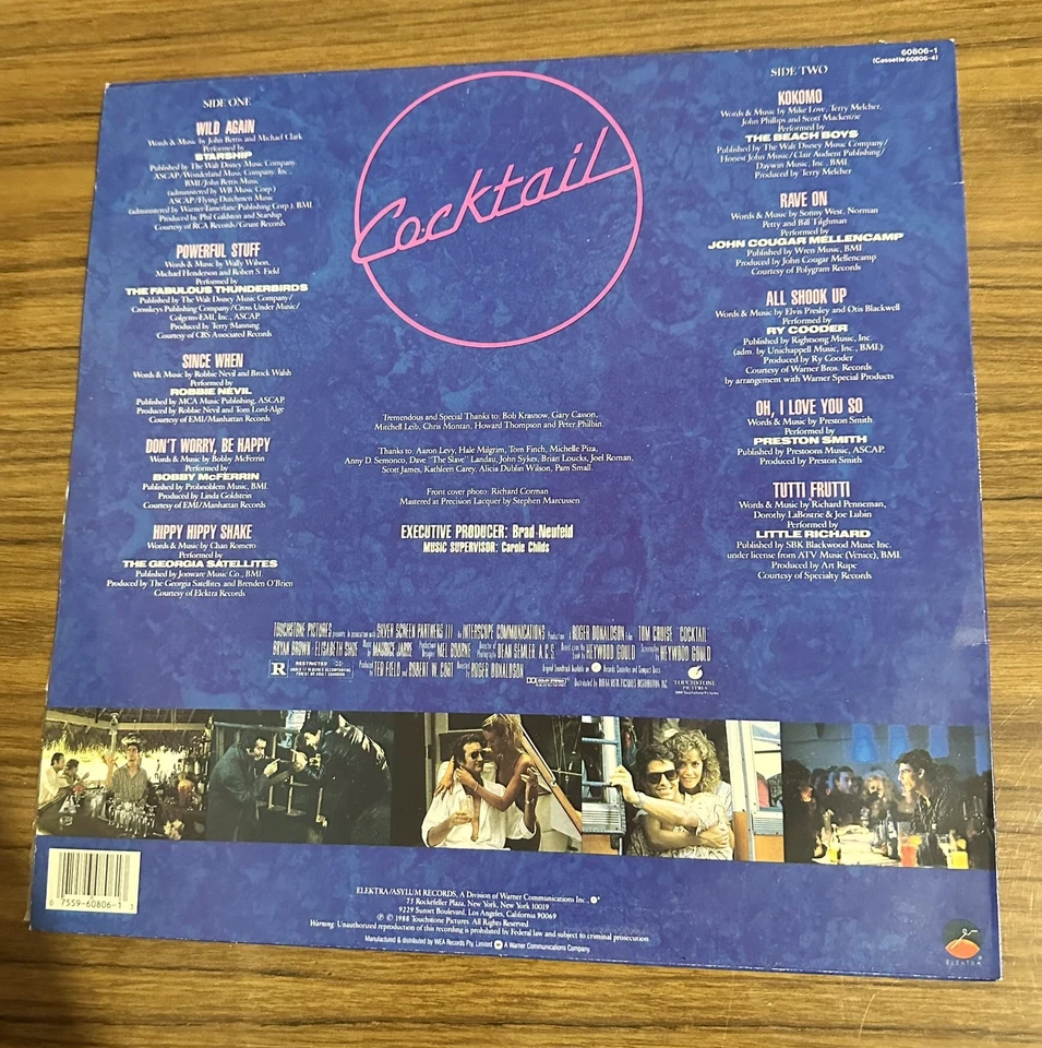 COCKTAIL Movie Motion Picture Soundtrack Vinyl LP Record Album The Beach Boys - Image 2 of 4