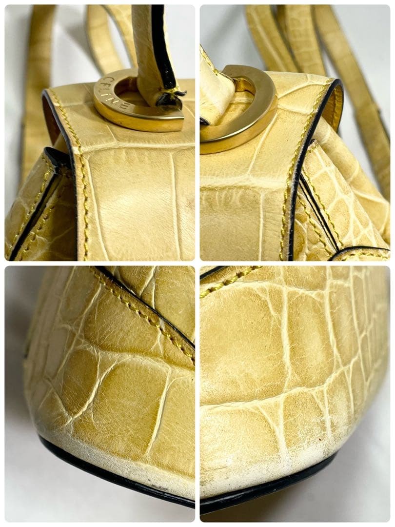 Celine Backpack Croco Embossed Drawstring Leather… - image 8