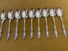 Oneida Raphael (9) SOUP SPOONS  “ONEIDA USA” Stainless Flatware
