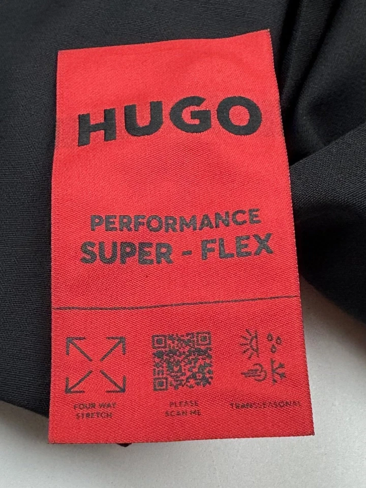 $596 BRAND NEW HUGO BOSS Mens 38R Solid Black 2 Piece Suit W/ Dress Pants 30x31 - Image 3 of 4