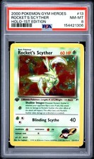 2000 Pokemon Gym Heroes 1st Edition Rocket's Scyther Holo PSA 8 NM-MT #13/132 on eBay