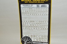 HO dry transfer decals Model Graphics MG703 letters numbers Roman RR GOLD