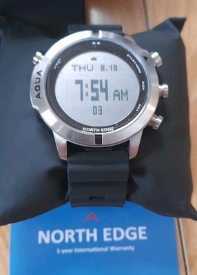 NORTH EDGE AQUA Herren Tragbare Tauchcomputer Uhr NDL 50M Barometer Kompass