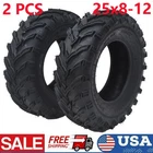 Set of 2 25x8-12 TL ATV Tires 6PR 25x8x12 UTV Tires 25 8 12 All Terrain Tyres US