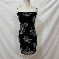 Y2K Windsor mesh dragon oriental style mini dress
