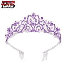 Gorgeous Light Purple Crystal Headband - Adjustable Tiara for Any Celebration