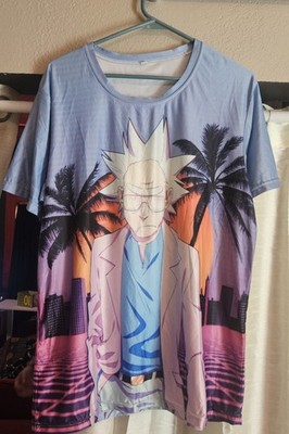 Rick Sanchez Miami Vice Anime T-Shirt L