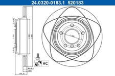 2x ATE Bremsscheibe PowerDisc 24.0320-0183.1 f�r BMW E63 E60 E64 E61 5er Touring