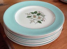 Johnson Brothers - Pareek Snow White Pistachio - 8 Brunch/Breakfast Plates