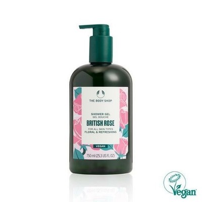 The Body Shop British Rose Shower Gel | Softens & Cleanses | Floral Scent 750ml