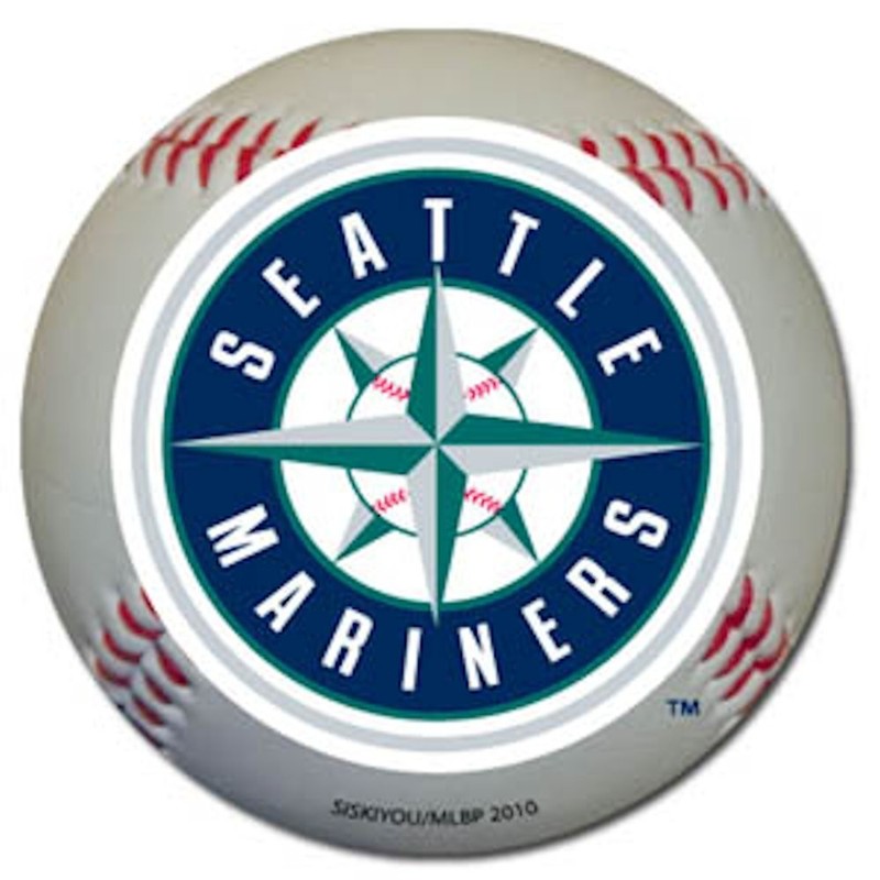 MLB Officially Licensed Ball Shaped Team Logo Magnet Seattle Mariners