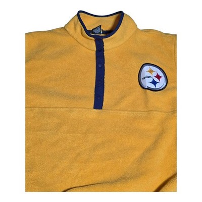Vintage L.L. Bean Pittsburgh Steelers Fleece Pullover Men s Large Yellow M1