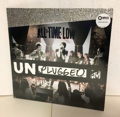 ALL TIME LOW unplugged Lp ELECTRIC BLUE COLOR Vinyl Record , SEALED / NEW