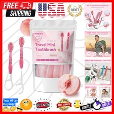 Travel Toothbrush - 5 in 1 Mini Disposable Toothbrush with Toothpaste, Floss ...