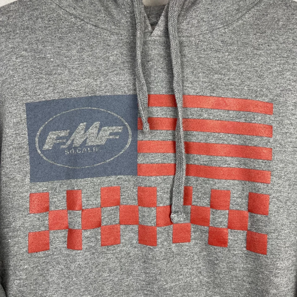 FMF толстовка с капюшоном мужской большой серый толстовка флис пуловер летающая машина заводской - Изображение 4 из 4